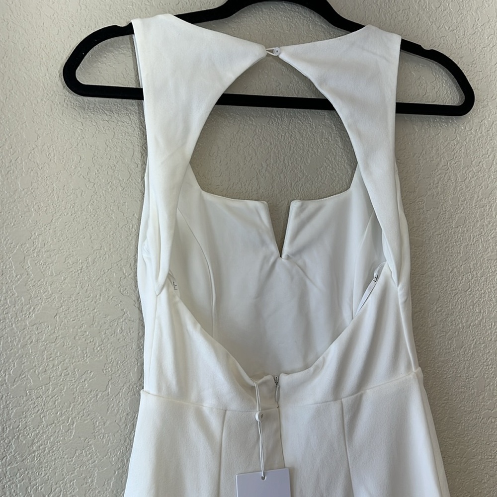 Lulus wedding sleeveless mermaid style square neck white dress size XS NWT - Picture 7 of 12